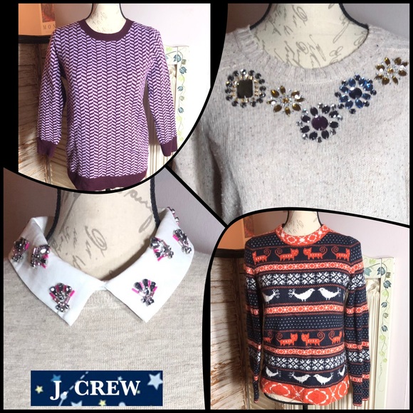 SALE🌷SMALL-J. CREW BUNDLE OF FOUR (4) SWEATERS - Picture 1 of 8